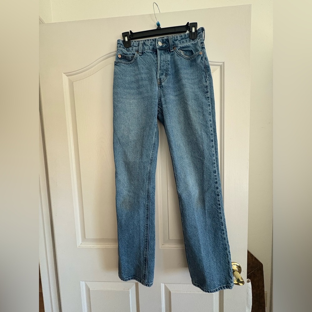 H&M Women's Straight Leg Blue Jeans